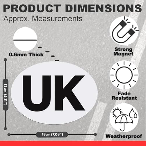 Navoys UK Magnetic Car Sticker for Europe, 1 Pack, EU Road Travel — view 2