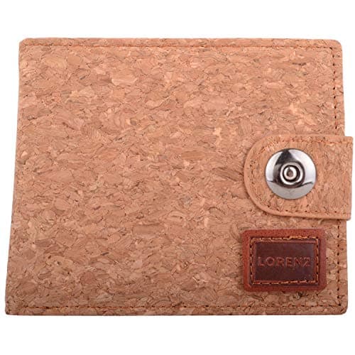 Mens Bi-Fold RFID Protected Cork Credit Card/Money/Coin Holder/Wallet - Cork