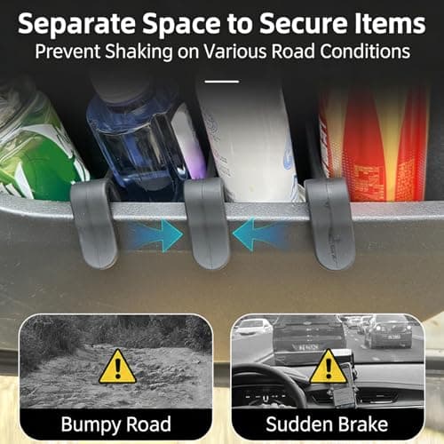 Silicone Car Door Slot Organizers for Customizable, Purple — view 2