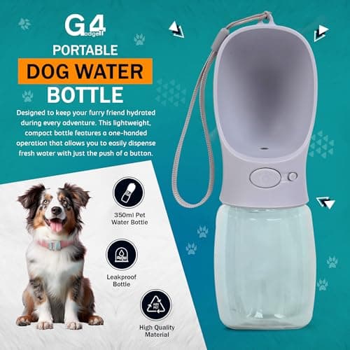 Dog Water Bottle 350ml Leak-Proof Pet Water Dispenser Food-Grade Antibacterial Pet Water Bottle – Leak-Proof Portable Outdoor Drinking Cup for Dogs & Cats, Travel Gift for Pets — view 2