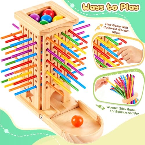 Kitojoy Montessori Toys Wooden Board Game for Kids Age 3+, Travel Games — view 5