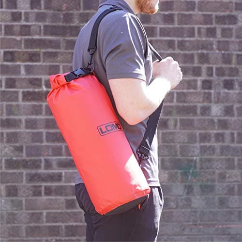 Lomo 12L Barrel Rolltop Dry Bag with Shoulder Strap - Red Kayak Hatch — view 5