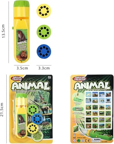 Georgie Porgy Children Projector Toys Educational Science Set Wall Ceiling Tent Torch Flashlight for Kids Gifts for Boys Girls (Dinosaur + Animal) — view 4
