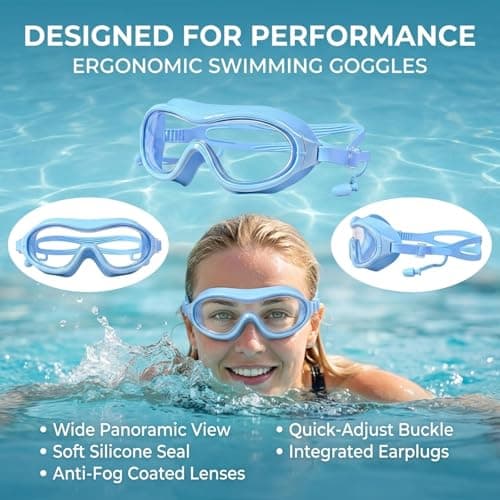 Wetopee Open Water Polarized Adult Swim Goggles, Anti Fog UV Protection No Leakage, Clear Vision Easy Adjustable Swimming Goggles for Men Women Teenagers — view 6