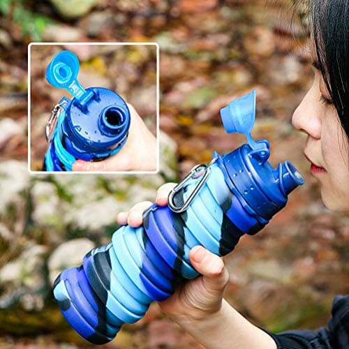 nuoshen Boys Water Bottle Camouflage Color Personalised Collapsible Water Bottle For Kids Water Bottle — view 4