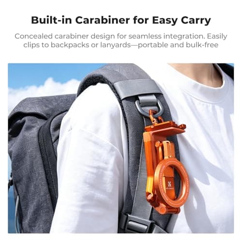 K&F CONCEPT 360° Rotating Magnetic Phone Tripod, Orange — view 5