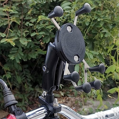 MANDDLAB 3X Motorcycle Handle Bar Rail Mount 37mm Width U-Bolt Mounting Base with 1 Inch Ball for GPS Work for — view 6