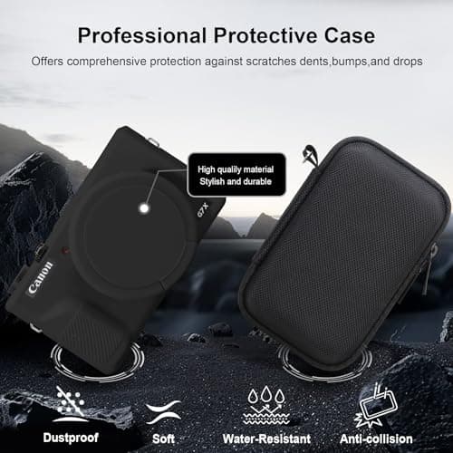 RAIALL Bundle Case for Canon PowerShot G7X Mark III Digital Camera, Black — view 6