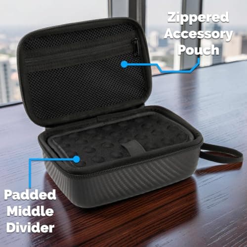 CASEMATIX Carrying Case Compatible with ASUS RT-BE58 Go WiFi 7 Travel Router - Hard Shell EVA Travel Storage Case with Accessory Pocket, Padded Interior and Wrist Strap, Case Only — view 4