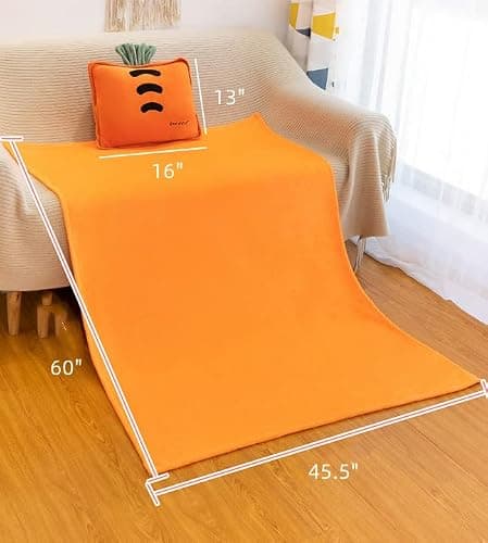 Rikyo 38 cm Plush Fruit Travel Set with Blanket and Pillow, 3 in 1 - Soft Plush Cuddle Pillow with Blanket for Warming Hands, Gift for Children — view 2