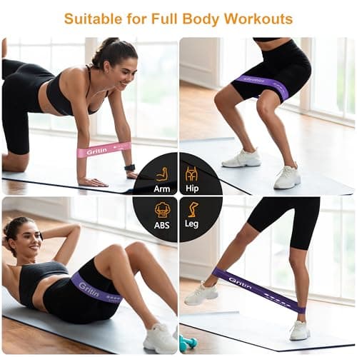 Gritin Resistance Bands, Set of 5 Skin-Friendly Resistance Exercise Band — view 6