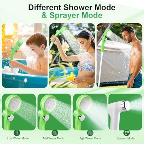 AUTOPkio Portable Camping Shower, Upgraded Rechargeable Outdoor Shower Pump — view 4