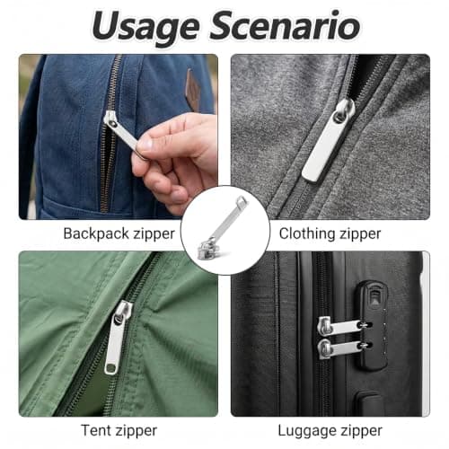 Shimmeroo 6PCS Replacement Zipper Pulls,Universal Luggage Zipper Pull — view 3