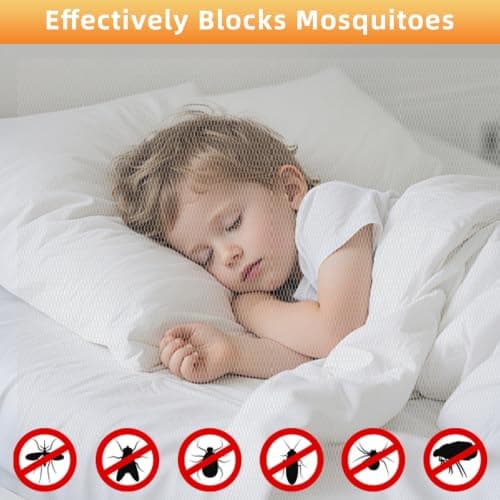 SUODAO Mosquito Net for Bed, 60 x 250 x 1050 cm Dome Canopy for Single Double Bed kids bed canopy for girls Mosquito Protection Hanging Net Mosquito Net Travel canopy bed curtains for Travel and Home — view 2