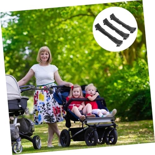Adjustable Baby Stroller Connector Aluminum Lightweight 3pcs Black — view 5