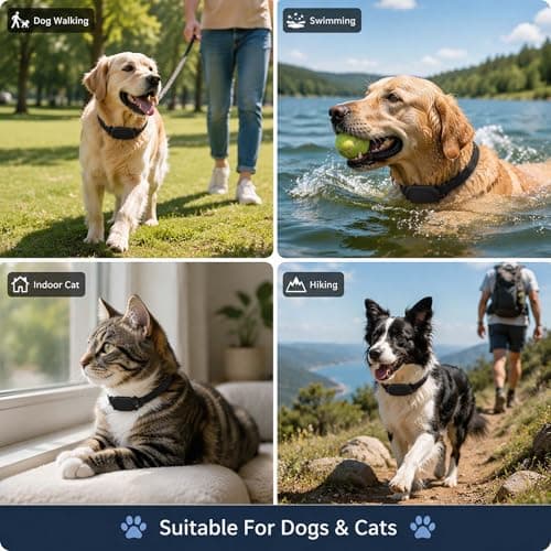 Dog Collar Holder(2 Pack) for Galaxy Smarttag2, Waterproof Silicone Case for Pet Cat, Anti-Lost Scratch Resistant Protective Cover Accessory for Samsung Galaxy Smart tag2 (Black) — view 6