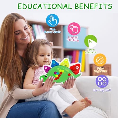 TonStyle Montessori Travel Toys for Toddlers, & Kids, Preschool Fine Motor Skills for Autism, Fidget Color Matching Travel Toys, Calm Down Toy, Travel Plane Birthday Gifts for Boys/Girls — view 3
