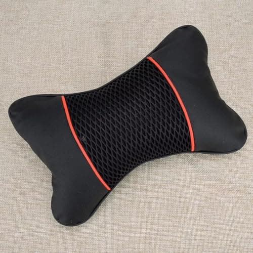 NASHnal Car Seat Neck Headrest Pillow Support Comfortable Cushion Faux Leather Set of 2 — view 3