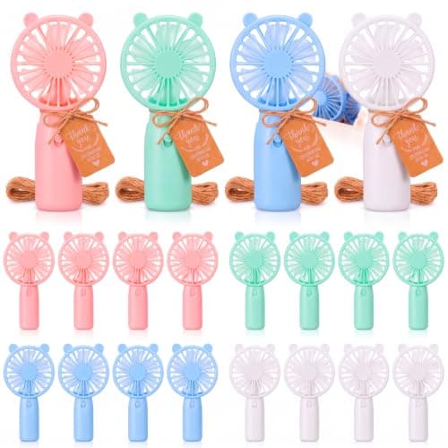 Fiada 20 Set Mini Portable Handheld Fans Bulk, Battery Operated