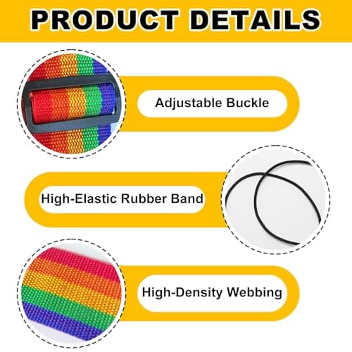4 Pcs Adjustable Luggage Straps for Suitcases, Luggage Connector Straps for Suitcases, Travel Straps for Luggage Portable Travel Over Handle (Multicolor) — view 4