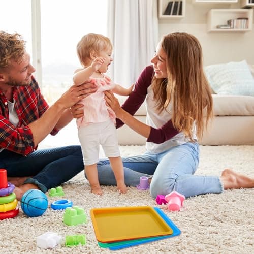 4pcs Plastic Art Trays for Children Activity Organizer Tray — view 5