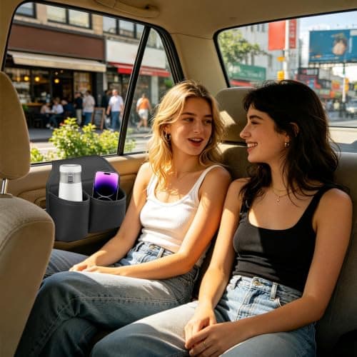 Car Seat Side Pocket Organizer Interior Adhesive Pouch Box — view 3