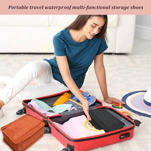 Shoe Bags for Travel, 6Pcs Shoe Bags for Storage, Foldable Portable Travel Shoe Bag, Waterproof Dustproof Boot Bag with Handle, Shoes Storage Bags for Men or Women Daily Use — view 6