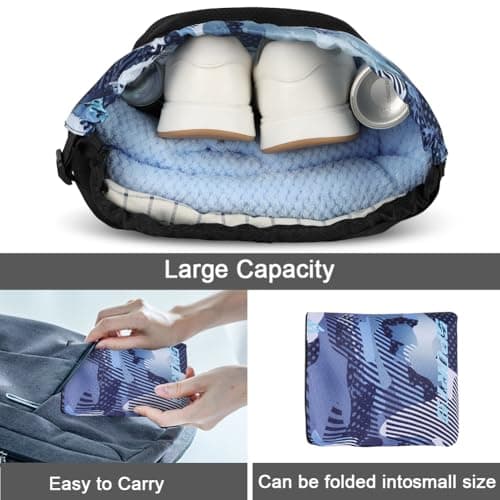 DiULi Drawstring Gym Bag,Water-Resistant Swimming Bags with Internal Waterproof Pocket & Adjustable Strap, PE Bags Drawstring for Travel and Swimming Yoga Outdoor School Sports — view 5