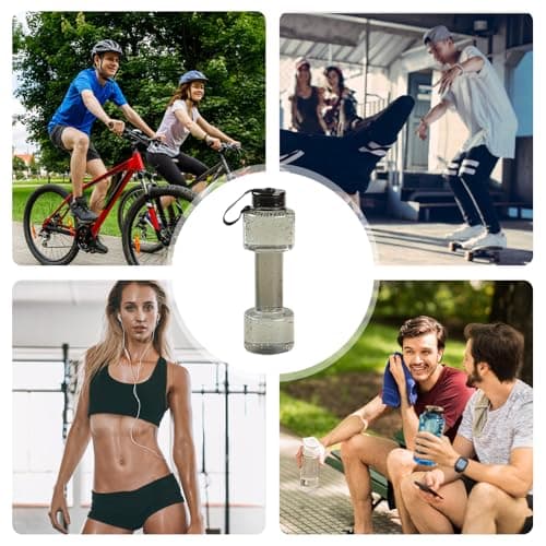 Dumbbell Water Bottle – 700ml Fitness Dumbbell Shaped Sports Bottle | Leakproof bpa-frees Travel Hydration Jug, Portable Gym Accessory for Running Yoga Cycling, Camping Outdoor Workouts — view 4
