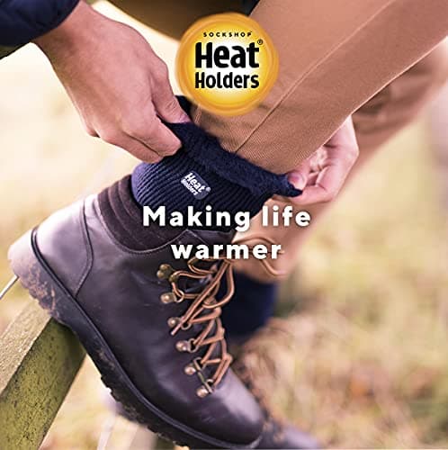 HEAT HOLDERS SOCKSHOP Mens 2.3 TOG Patterned and Plain Thermal Socks Pack of 1 Charcoal 6-11 — view 3