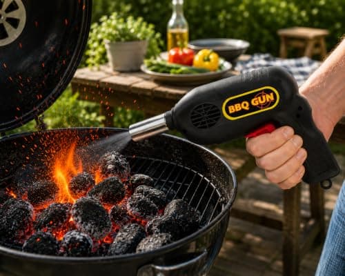 Muddy Hands BBQ Fan Air Blower Fire Starter – Manual Charcoal BBQ Bellows Fan | Hand Powered Fire Starter for Barbecue, Grill, Fire Pit & Camping | Portable Outdoor BBQ Air Blower — view 2