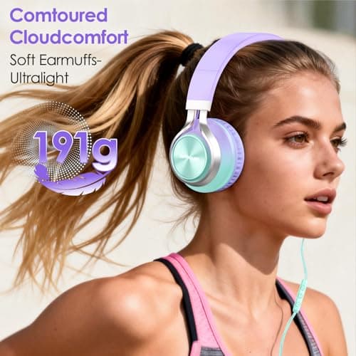 INFURTURE USB C Headphones Wired Over Ear with Mic for School and Classroom — view 4