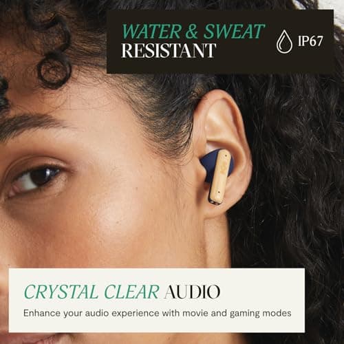 House of Marley Little Bird True Wireless Bluetooth Earbuds - IPX4, Blue — view 6