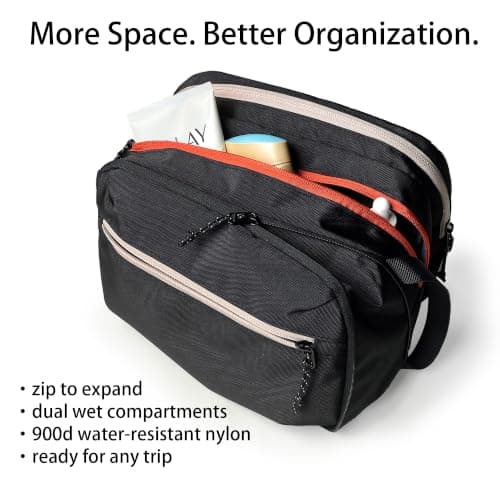 GRDLLY Expandable Travel Toiletry Bag for Men, Large Dopp Kit Organizer — view 2