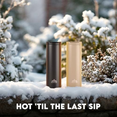 Mont-Clair Insulated Coffee Cup Travel Mug 550ml - Coffee Mug - 100% Leak-Proof - Keeps hot for 12 Hours - Travel Cup - Made of Recycled Stainless Steel (Earth) — view 5