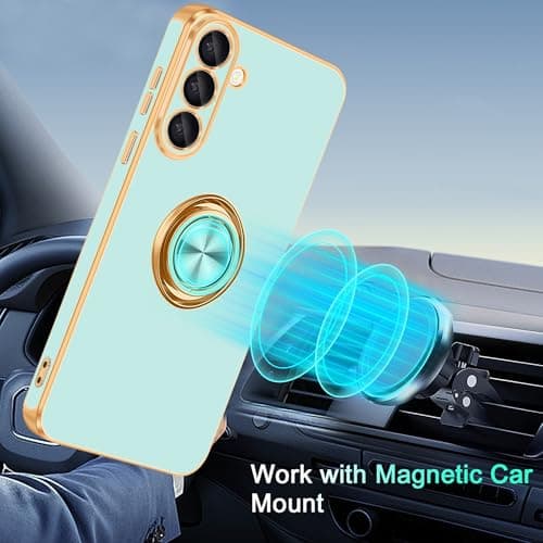 Fingic for Samsung Galaxy S26 Case 360° Rotatable Ring Holder Kickstand — view 2