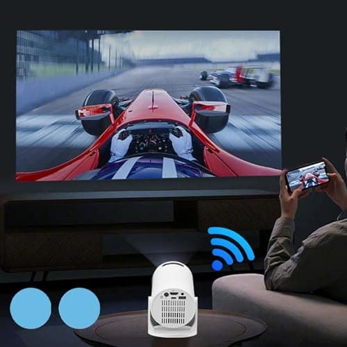 Mini Projector with 2.4G, 1080P Support Portable Projector, 180° Rotatable 90'' Screen Movie Projector Auto Keystone Compatible for Laptop, PC, Smartphone — view 4
