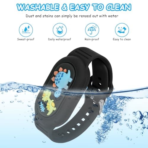 Ainiv Cute Bracelet for Galaxy SmartTag 2 (Dinosaurs Black) — view 4