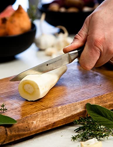 MasterClass Utility Knife, Edgekeeper Small Kitchen Knife Stainless Steel Self-Sharpening, 11.5cm (4.5"), Clam Packed, Black — view 5