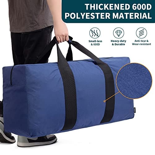 Vorspack 10L Extra Large Foldable Duffle Bag for Travel, Camping, Blue — view 4