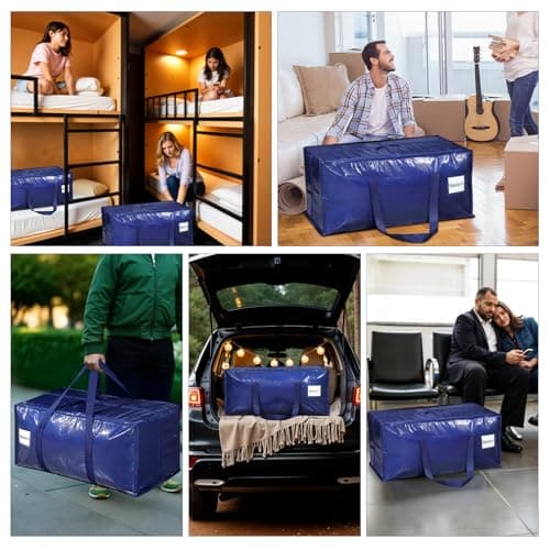 Dntorx 4 Pack Moving Bags, 93L Storage bags with Lids for Home & Dorm — view 4