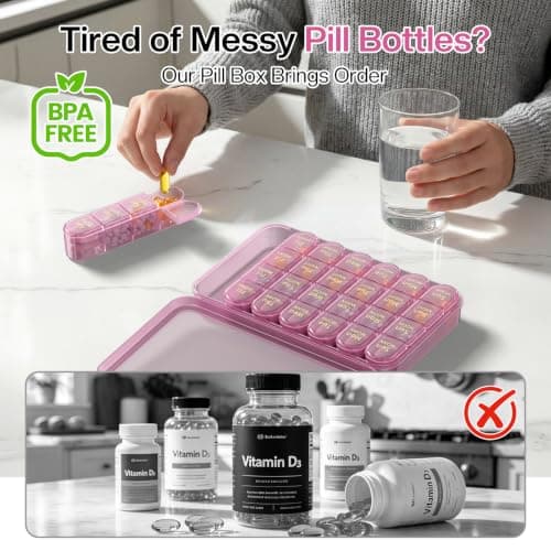 Zoolion Weekly Pill Box 7 Day 4 Times a Day - Travel Tablet Organiser — view 4