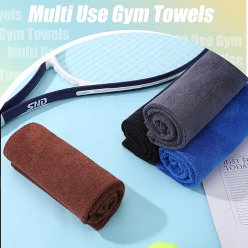 Meng Jiaran 4 Pack Gym Towels for Men Women, Microfibre Sweat Sports Towel — view 2