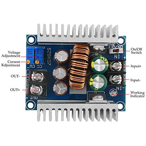 BGTXINGI 20A 300W High-power Buck Converter Module DC 6-40V to DC 1.2-36V Adjustable Constant Voltage Constant Current Power Module Charging LED Drive with Short Circuit Protection — view 6