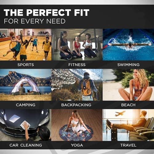 KANGSIT Microfibre Towel - compact, ultra lightweight & quick dry towel, the perfect gym, travel & beach towel swimming towel for sports, camping & hiking - 80x40cm (Navy Blue, 120x50cm) — view 6