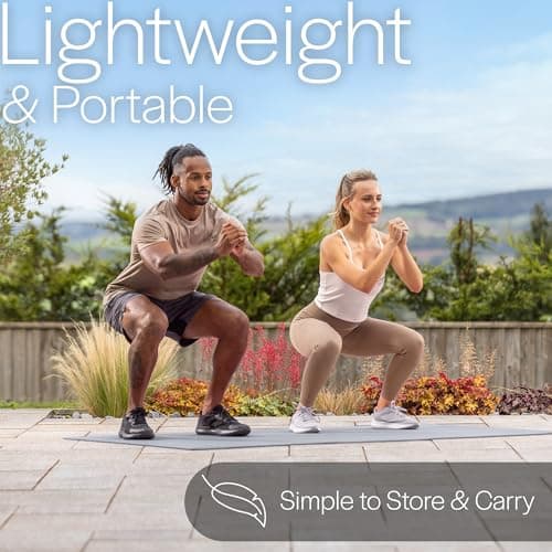 Core Balance Extra Large Yoga Mat 6mm Non Slip TPE Foam with Travel Strap L183cm x W116cm (Grey) — view 5