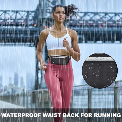 Travel Money Belt Secure RFID Blocking Money Belts for Travel Hidden Men Waterproof Undercover Travel Waist Bag Anti Theft Travel Wallet for Passport, Phone, Credit Cards & Cash, Dark Grey — view 5