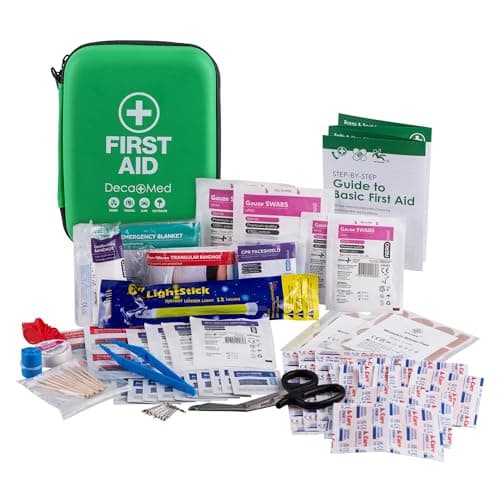 Deca+Med Premium First Aid Kits | Safety Essentials for Home, Office, Car, Caravan, Travel, and Camping (Hard Shell Outdoor First Aid Kit)