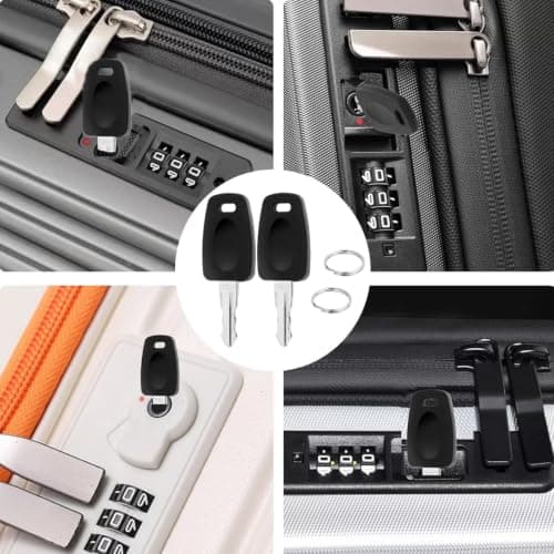 2 Pack Keys for TSA007 002 Master Luggage Keys, Universal TSA 007 Locks Key Compatible with Luggage Suitcase Password Combination Lock, Durable Black Plastic Metal, Easy to Use — view 5