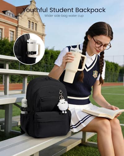 LOVEVOOK 15.6 Inch Laptop Backpack for Women, Waterproof School Work Bag — view 2